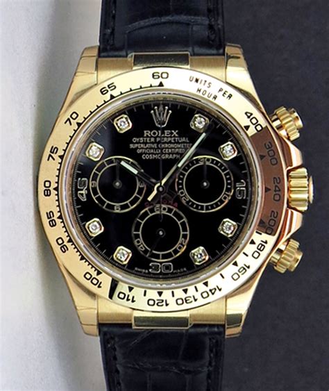 gold rolex black leather strap|original Rolex leather strap.